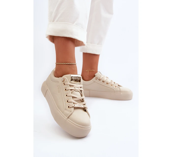 Dámské Tenisky Big Star model 21653877 Beige - Big Star Shoes