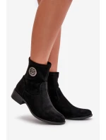 Dámské kotníčkové boty na ploché podrážce se zipem béžové model 21668028 - Boto