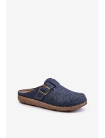 Pánské Pantofle S Přezkou Pantofle Tmavě Modré model 21677464 - Inblu