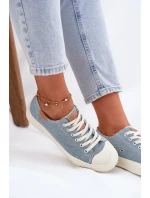 Materiałowe Trampki Damskie Big Star RR274796 Niebieskie Materiałowe Trampki Damskie Big Star RR274796 Niebieskie