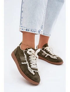 Dámské tenisky s krajkou zelené model 22107037 - Boto