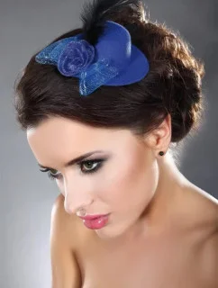 Ozdoba do vlasov Mini Top Hat Model 11 Blue - LivCo Corsetti