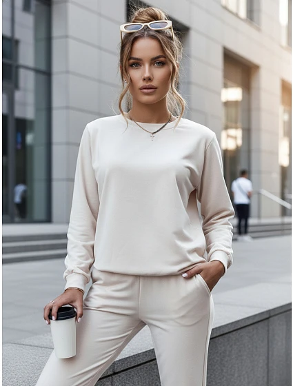 Dámská tepláková souprava MILIAN model 22147813 béžová - FashionStreet