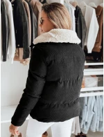 Dámská zimní manšestrová bunda černá Dstreet model 21978694 - FashionStreet Dámská zimní manšestrová bunda černá Dstreet model 21978694 - FashionStreet