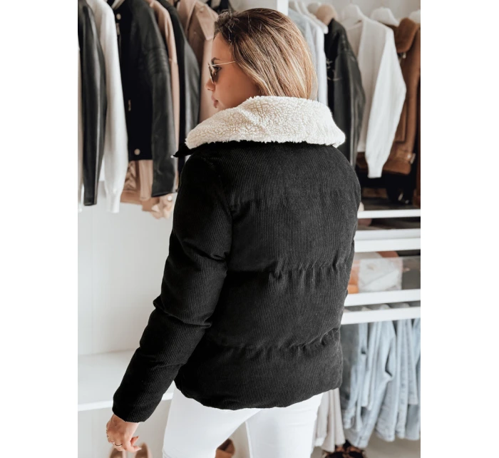 Dámská zimní manšestrová bunda černá Dstreet model 21978694 - FashionStreet Dámská zimní manšestrová bunda černá Dstreet model 21978694 - FashionStreet