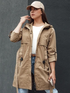 Dámska prechodná bunda parka MODERNS tmavo béžová FashionStreet TY4389