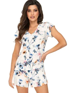 Dámske pyžamo Astrid 1/2 cream - Donna