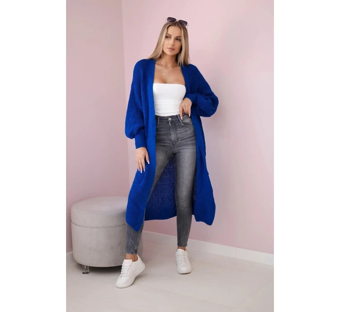 Sveter dlhý sveter chrpová modrá