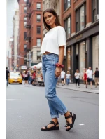 Piankowe Sandały Na Koturnie Big Star FF274A349 Czarne