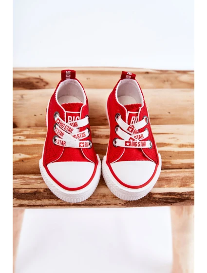 Dětské látkové tenisky BIG STAR model 21594786 červená - Big Star Shoes Dětské látkové tenisky BIG STAR model 21594786 červená - Big Star Shoes