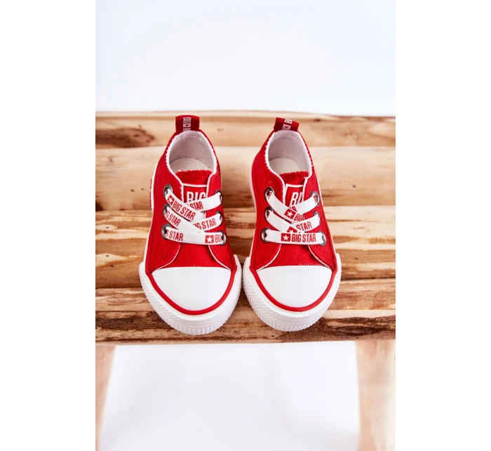 Dětské látkové tenisky BIG STAR model 21594786 červená - Big Star Shoes Dětské látkové tenisky BIG STAR model 21594786 červená - Big Star Shoes