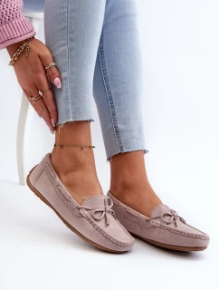 Dámské semišové mokasíny fialové model 21659313 - Boto