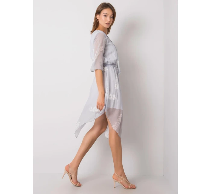 Šaty LK SK model 17355921 světle šedá - FPrice Šaty LK SK model 17355921 světle šedá - FPrice