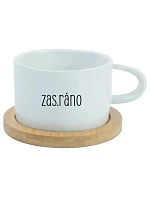 ZAS_RÁNO - biely pohár na makrónky 200 ml