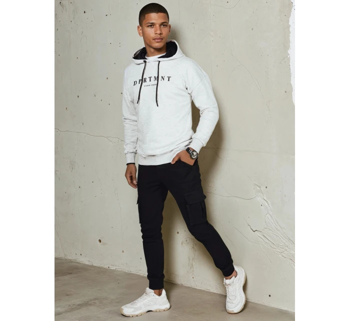 FashionStreet pánska svetlosivá mikina s potlačou BX5680