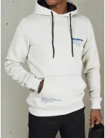 Pánská mikina s kapucí světle šedá model 21976042 - Dstreet