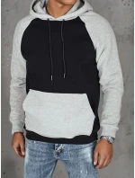 Pánska základná mikina s kapucňou čierna FashionStreet BX5889 Pánska základná mikina s kapucňou čierna FashionStreet BX5889