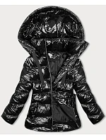 Lesklá dámska bunda s kapucňou Black (5M3172-392) Lesklá dámska bunda s kapucňou Black (5M3172-392)