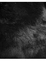 Černá bunda z ekologické kůže s panelem model 21247154 - J.STYLE