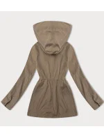 Tenká béžová dámská bunda s ozdobnou podšívkou model 21001846 - J.STYLE