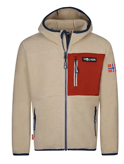 Dětská fleecová bunda Bunda na zip s kapucí béžová model 22050916 - Trollkids