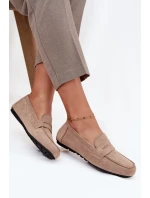 Dámske mokasíny s plochou podrážkou Roseline - béžové