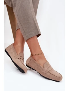 Dámske mokasíny s plochou podrážkou Roseline - béžové