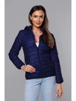 Tmavě modrá prošívaná dámská bunda s kapucí model 18038058 - S'WEST
