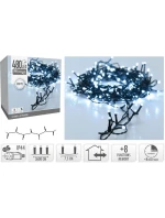 VIANOČNÝ STROMČEK SVETELNÁ REŤAZ 480 VIEDOL ČASOVAČ STUDENÁ BIELA