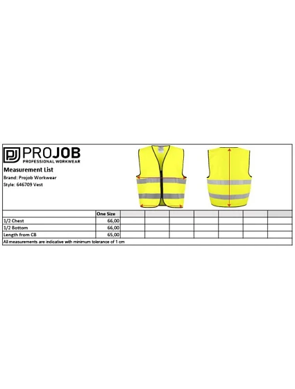Vest Bezpečnostní vesta 64. yellow/black model 22463478 - ProJob