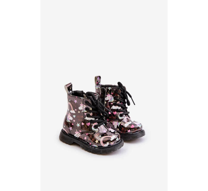 Dětské zateplené boty se zipem černé model 21678585 - Boto Dětské zateplené boty se zipem černé model 21678585 - Boto