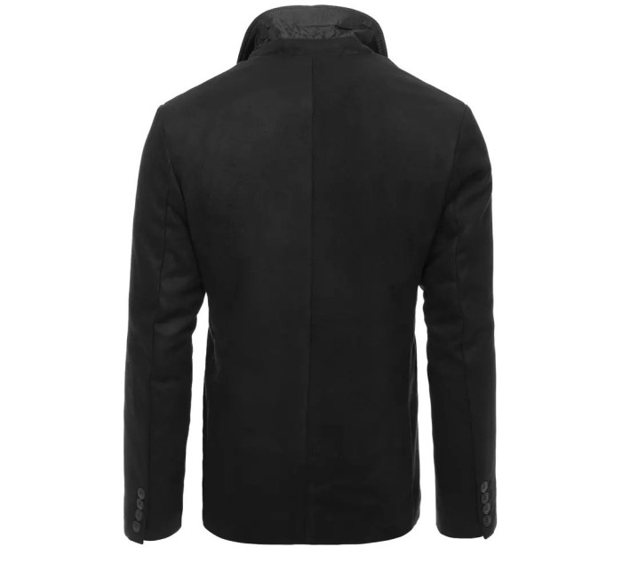 Pánsky čierny kabát Dstreet CX0433