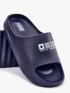Pánske penové papuče s logom Big Star - tmavomodré
