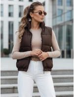 Dámská prošívaná vesta hnědá Dstreet model 21990653 - FashionStreet