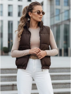 Dámská prošívaná vesta hnědá Dstreet model 21990653 - FashionStreet