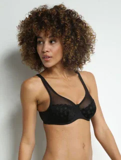 Dámská krajková podprsenka GENEROUS model 17170233 UNDERWIRE BRA  černá - DIM