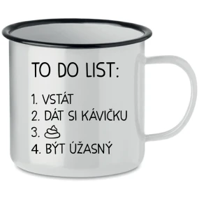 TO DO LIST:  BÝT ÚŽASNÝ - bílý plecháček 350 ml