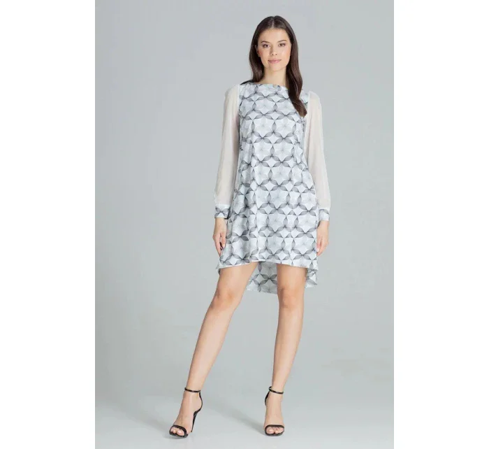 Dámske šaty L082 white/blue - Lenitif