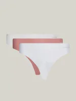 Dámske 3Pack BRAZILIAN UW0UW03871 0R2 white/st.béžová/ružová - Tommy Hilfiger