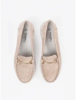 Dámske dizajnové hnedé mokasíny na platforme Dámske dizajnové hnedé mokasíny na platforme