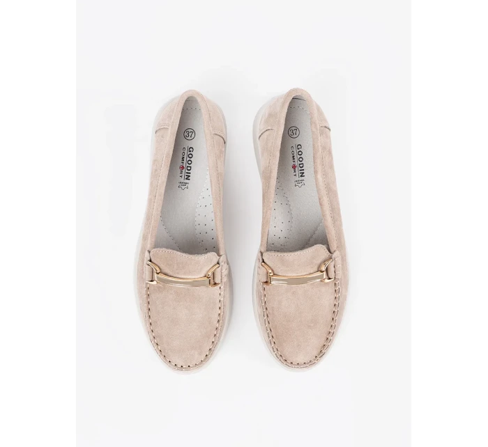 Dámske dizajnové hnedé mokasíny na platforme Dámske dizajnové hnedé mokasíny na platforme