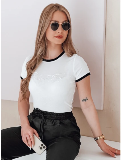 Dámské tričko s nápisem bílé Dstreet model 21988884 - FashionStreet