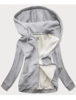 Svetlo šedá dámska športová mikina (W03-2)