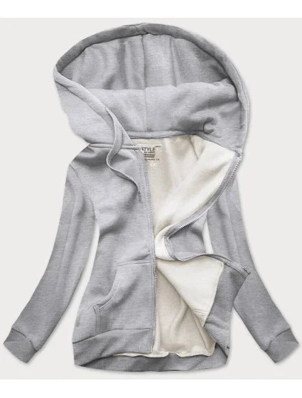 Svetlo šedá dámska športová mikina (W03-2)