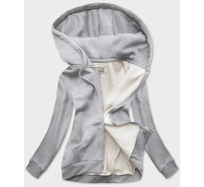 Svetlo šedá dámska športová mikina (W03-2)