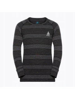 Detská súprava spodného prádla Odlo dlhá ACTIVE WARM ECO SET veľkosť 104cm čierna a sivá