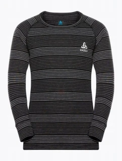 Detská súprava spodného prádla Odlo dlhá ACTIVE WARM ECO SET veľkosť 104cm čierna a sivá