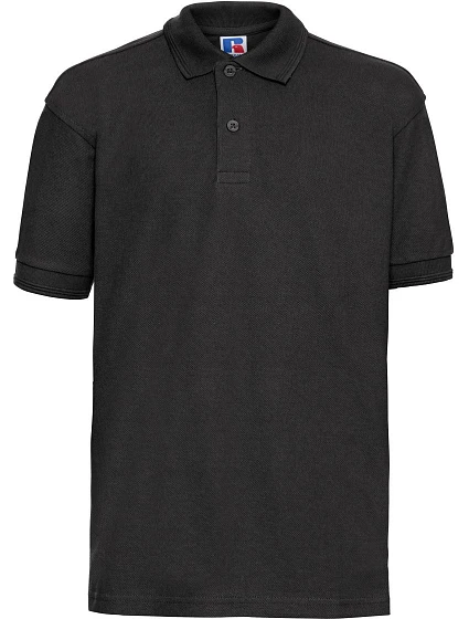 Russell Athletic 599B Detské piqué polo z hrubej bavlny 10.599B čierne Russell Athletic 599B Detské piqué polo z hrubej bavlny 10.599B čierne