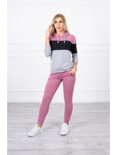 Farebná pruhovaná sada tmavo ružová + čierna