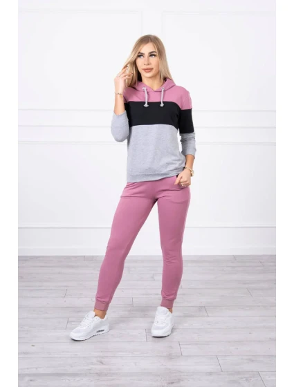 Farebná pruhovaná sada tmavo ružová + čierna